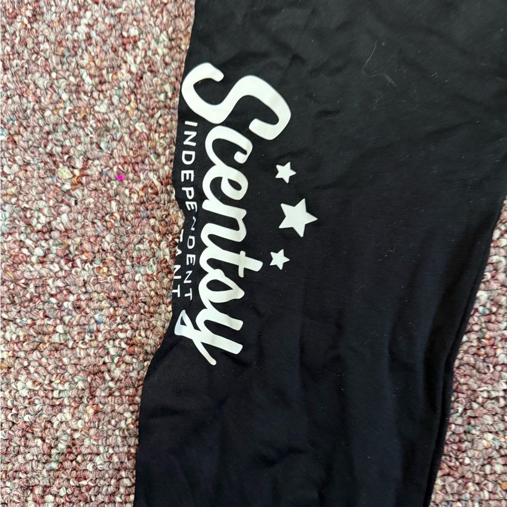 Scentsy Black Tee with White Logo and Stars